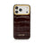 burgundy Italian calfskin crocodile pattern phone case for iPhone 17 Pro with white background