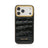 Glossy Black Italian Calfskin Crocodile Pattern iPhone 17 Pro case with white background