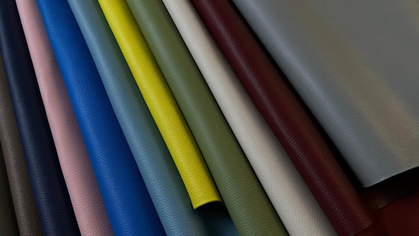 Contact Hiram Beron: Premium leather rolls in various colors for bespoke manufacturing. Inquire for 1pc dropshipping, 10pc private label, and bulk OEM services since 2012