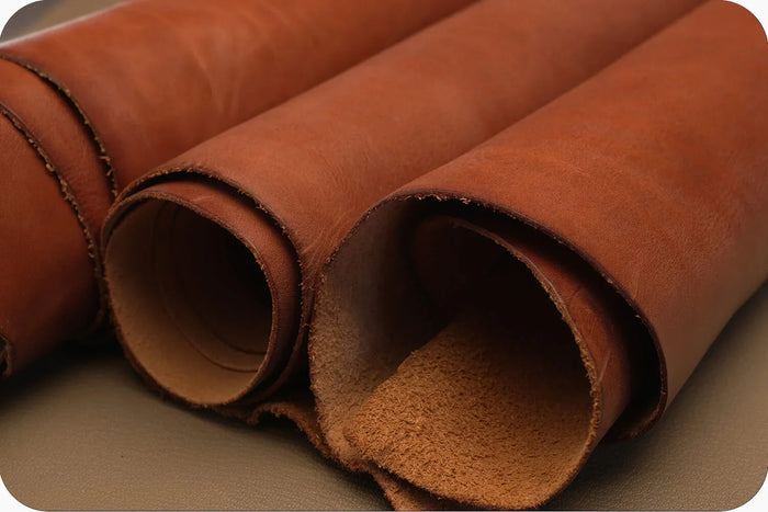 Premium Italian vegetable tanned leather,this leather is dense, strong, and will darken into a rich, unique patina with use ,ideal for bags,breifcase,card holder,passport holder,wallets,watch strap,watch box - Hiram Beron Manufacturing