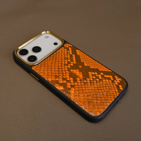 Detail shot for Luxury iPhone 17 Pro Case Python Skin