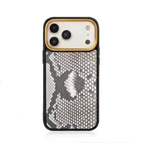 Natural Python skin phone case for iPhone 17 Pro max