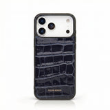 iPhone Case - Italian Calfskin with Embossed Crocodile Pattern (MagSafe)