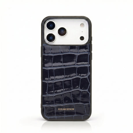 iPhone Case - Italian Calfskin with Embossed Crocodile Pattern (MagSafe)