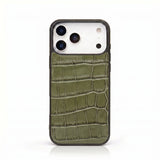 iPhone Case - Italian Calfskin with Embossed Crocodile Pattern (MagSafe)