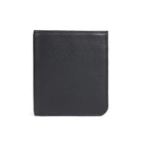 Black leather wallet on a white background